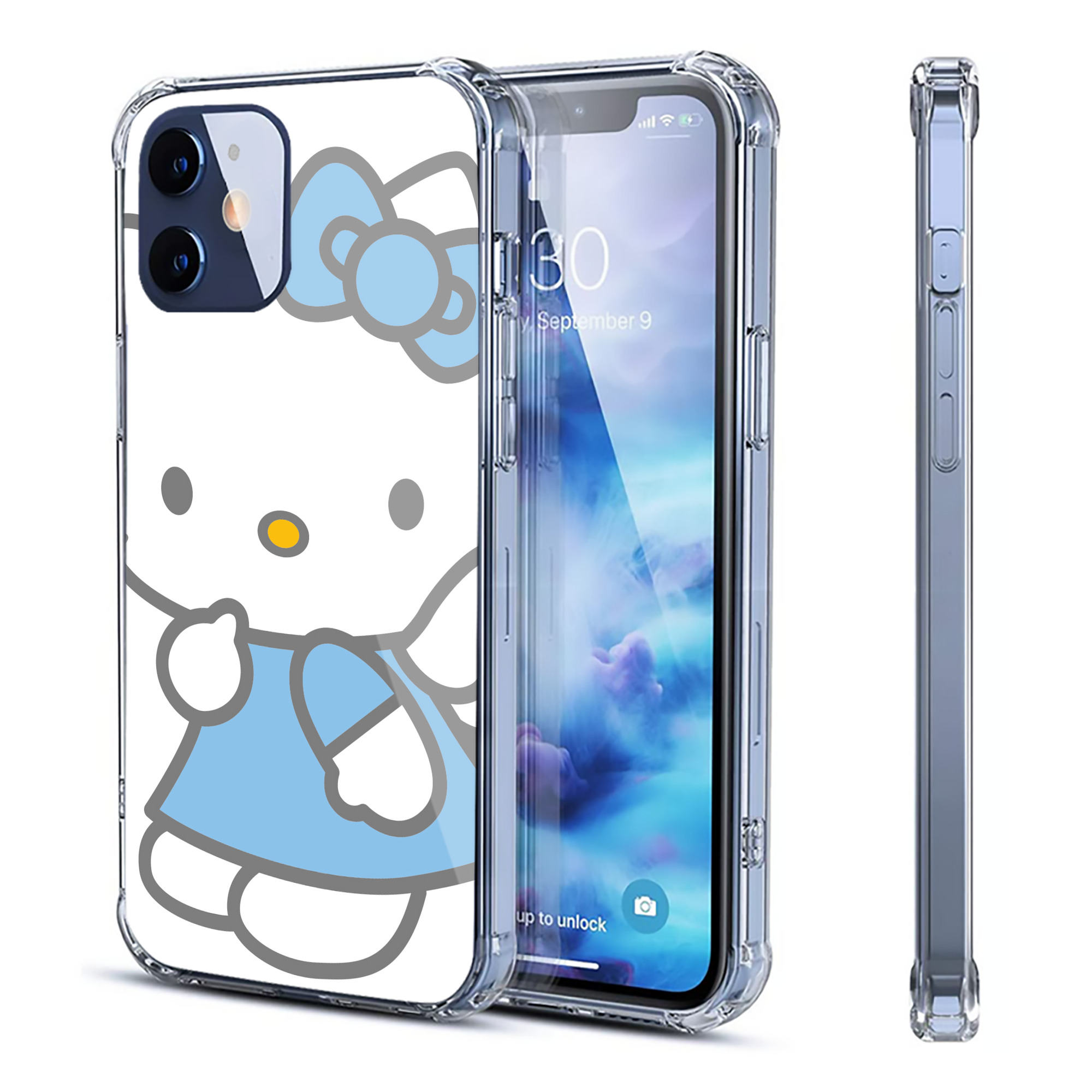 （画像用） Hello Kitty ハローキティ 【iPhone 12シリーズ対応】透明スマホケース（クリアソフトケース）